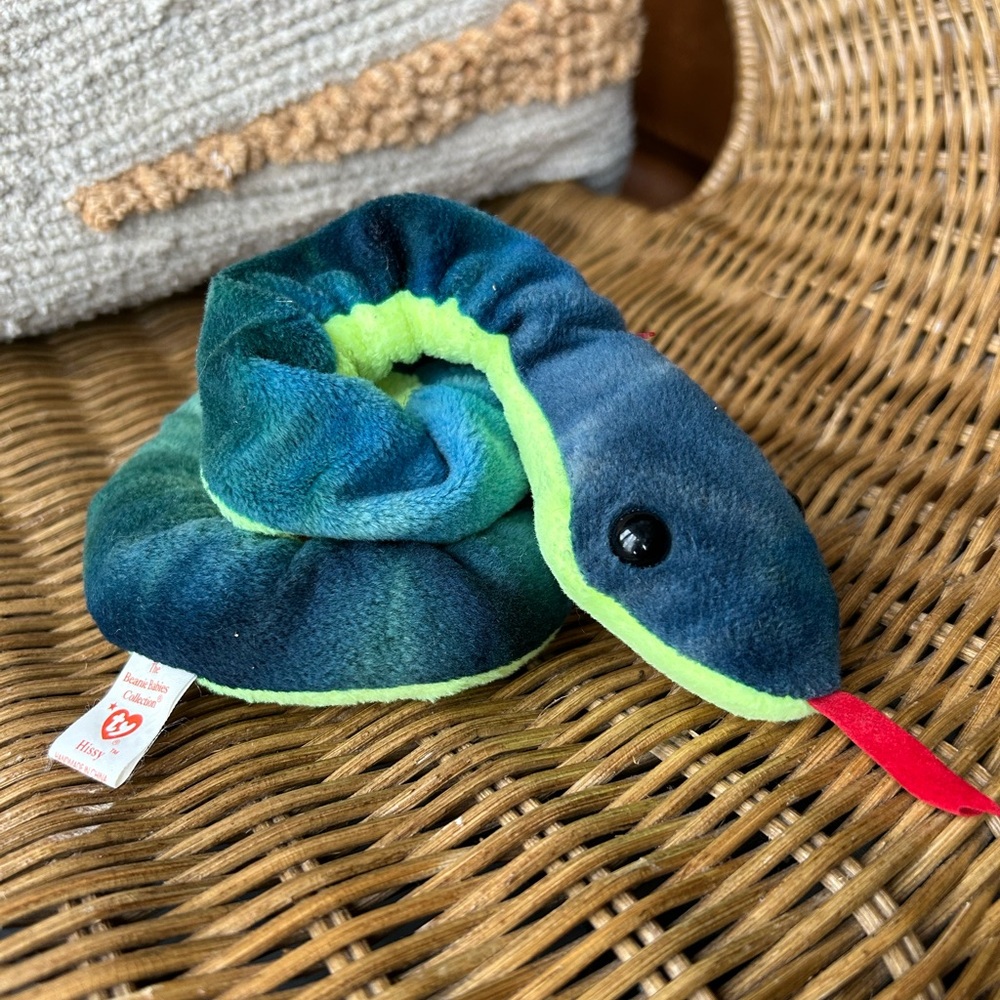 2/$20❤️- TOY | Ty Beanie Baby Hissy the snake 1997